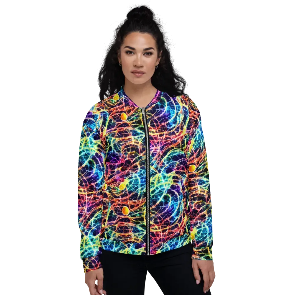 Prismatic Synapse on Bomber Jacket — Front