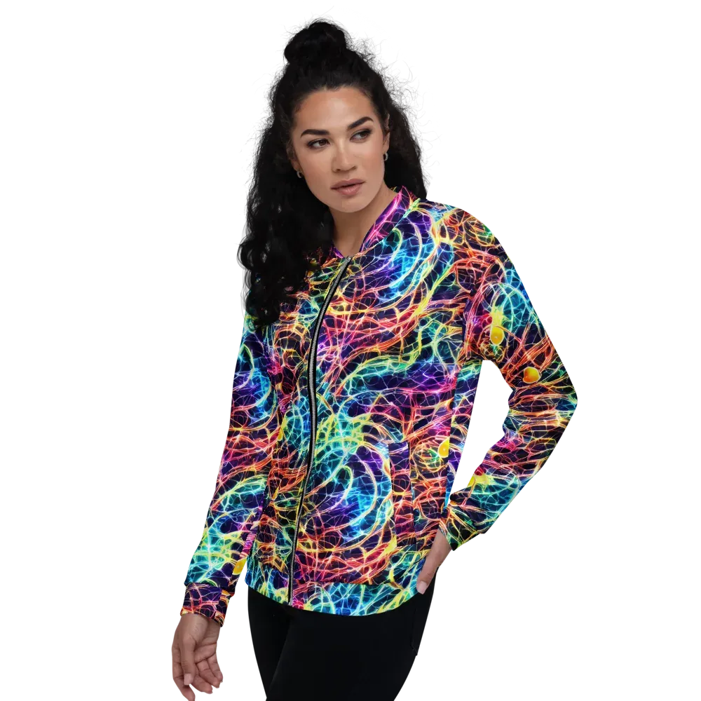 Prismatic Synapse on Bomber Jacket — Left