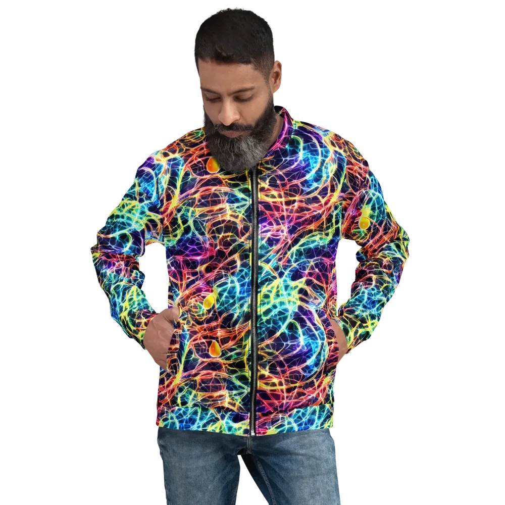 Prismatic Synapse on Bomber Jacket — Front
