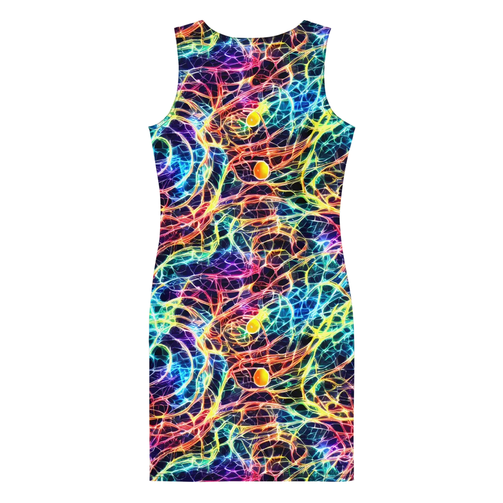 Prismatic Synapse on Bodycon Dress — Back