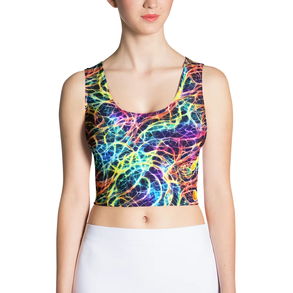 Prismatic Synapse on Crop Top — Front