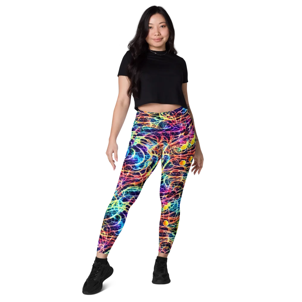 Prismatic Synapse on Leggings with Pockets — Front