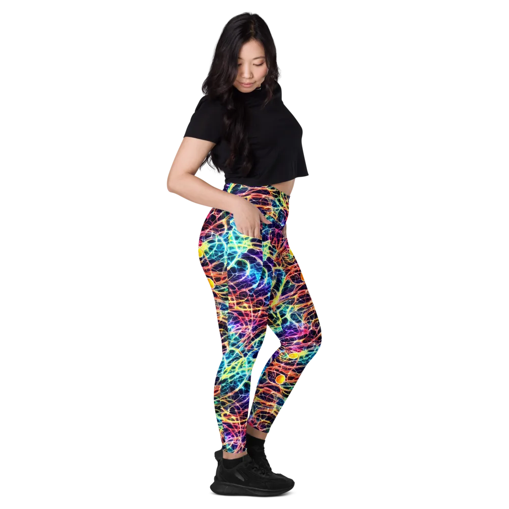 Prismatic Synapse on Leggings with Pockets — Right