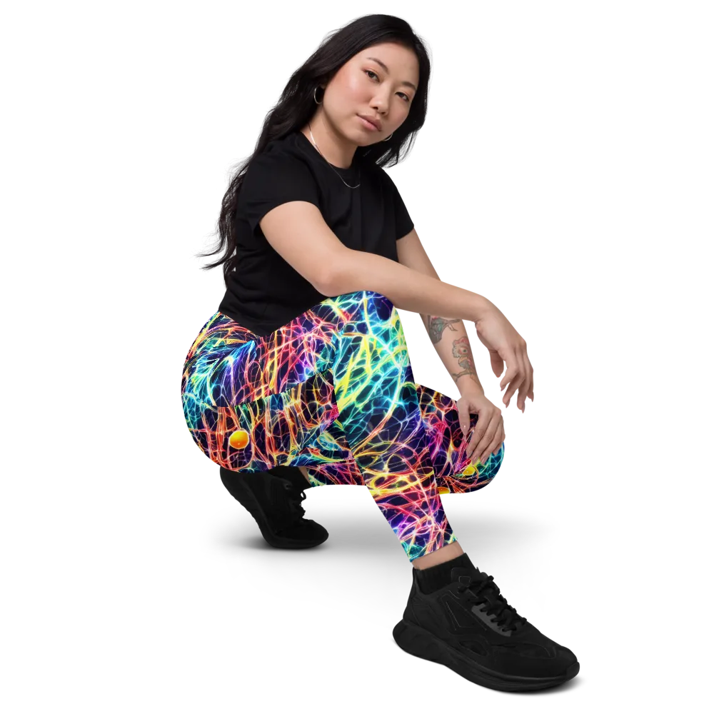 Prismatic Synapse on Leggings with Pockets — Right Front