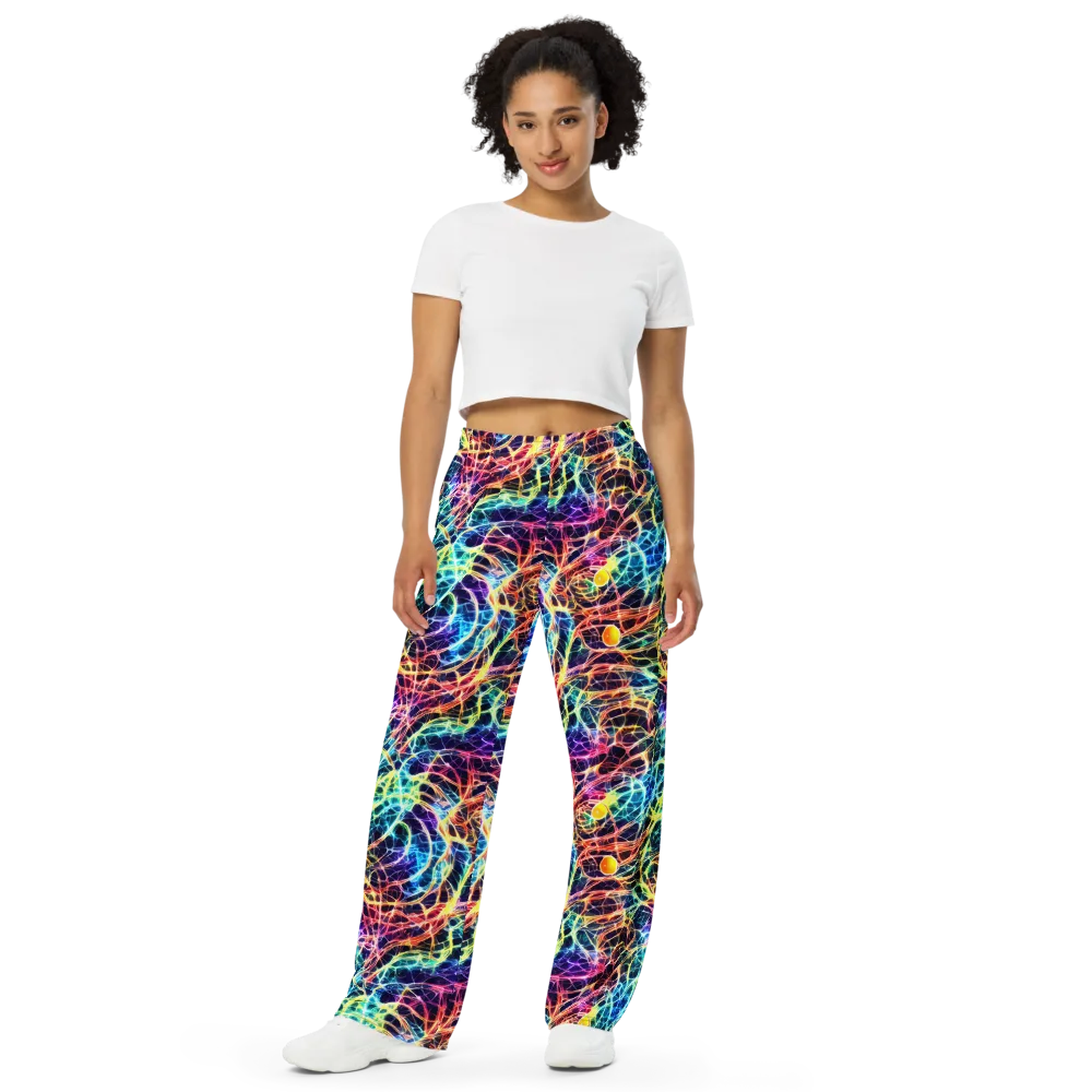 Prismatic Synapse on Wide-Leg Pants — Front