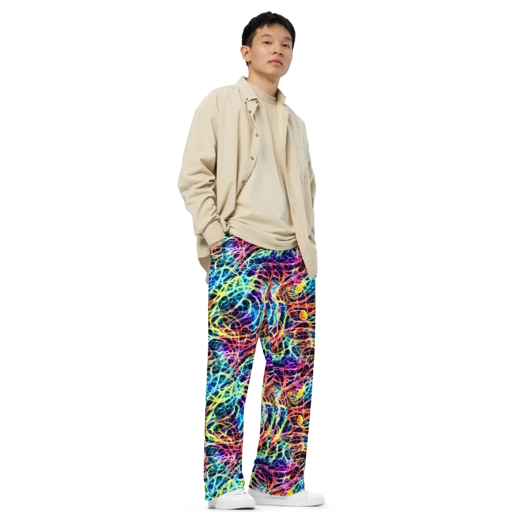 Prismatic Synapse on Wide-Leg Pants — Right Front