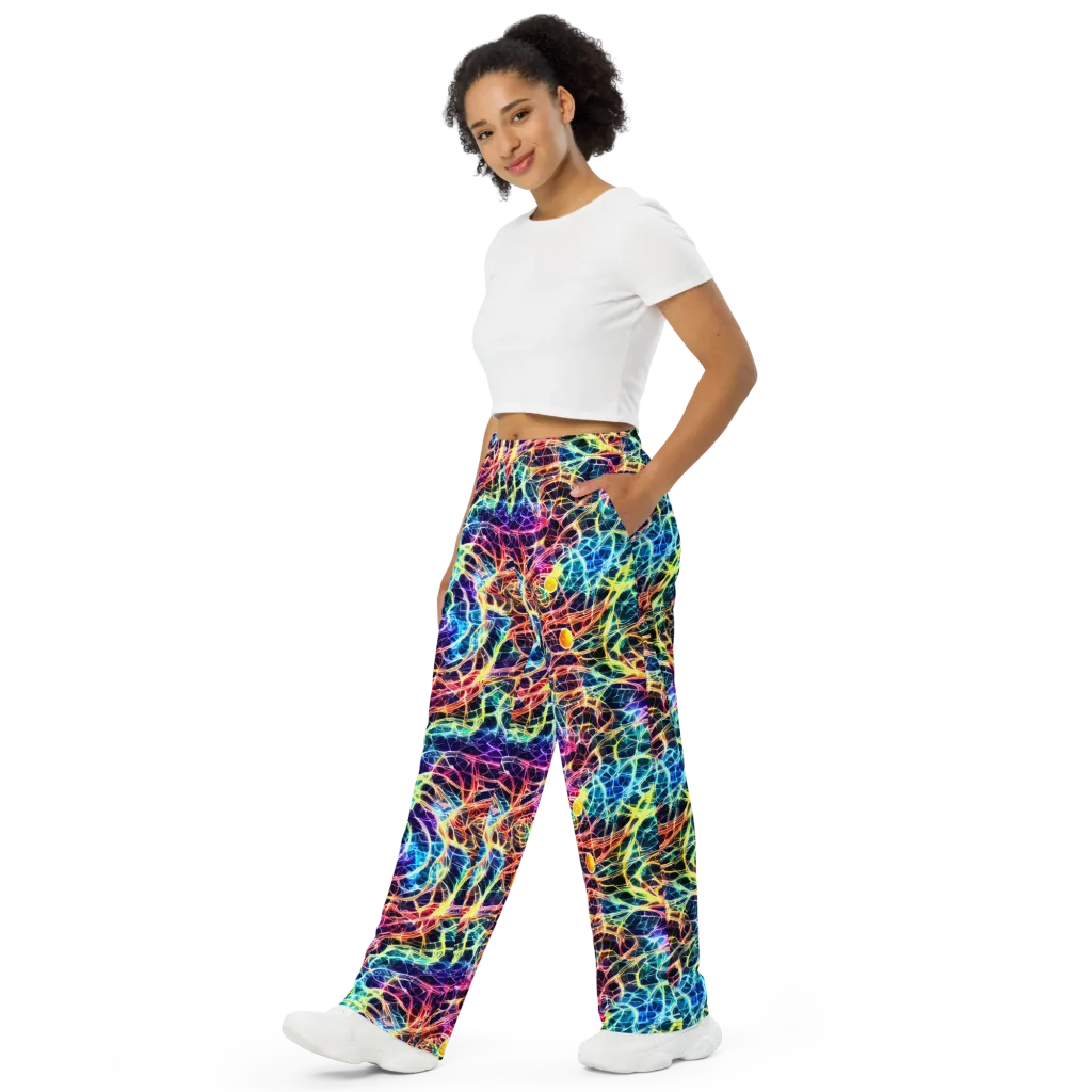 Prismatic Synapse on Wide-Leg Pants — Left Front