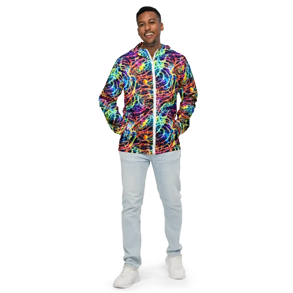 Prismatic Synapse on Men's Windbreaker — Front