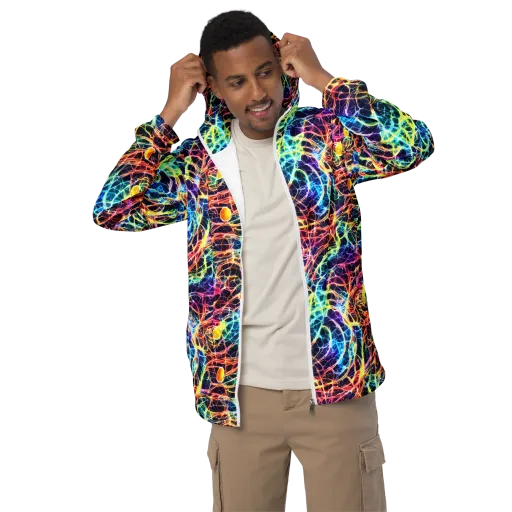 Prismatic Synapse on a Men's Windbreaker
