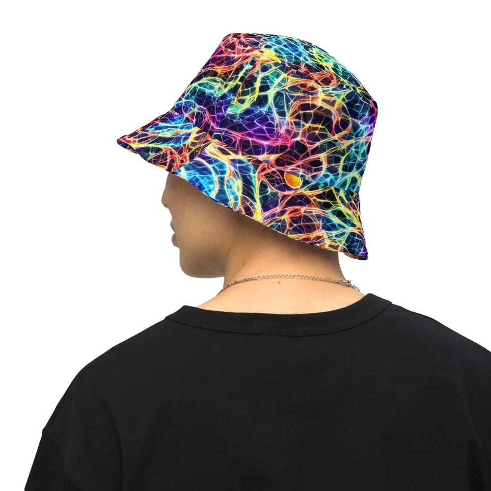 Prismatic Synapse on Reversible Bucket Hat — Back Inside