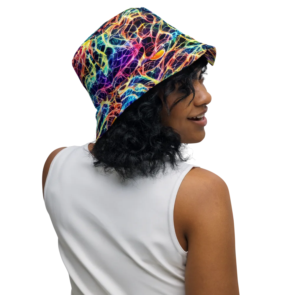 Prismatic Synapse on Reversible Bucket Hat — Right Outside