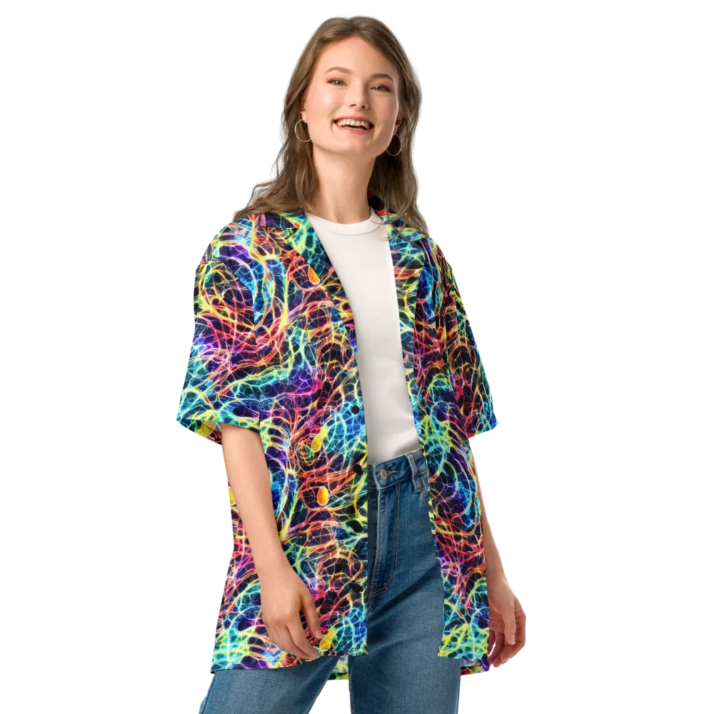 Prismatic Synapse on Button Shirt — Front