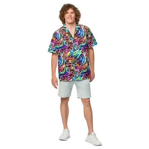 Prismatic Synapse on a Button Shirt