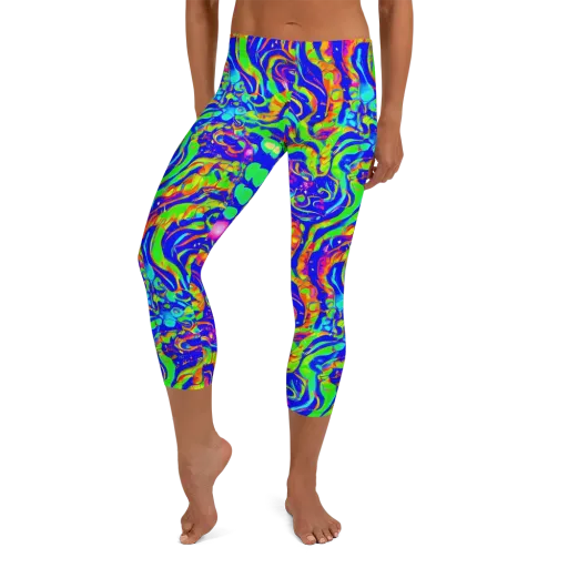 Fluoro Mirage on a Capri Leggings