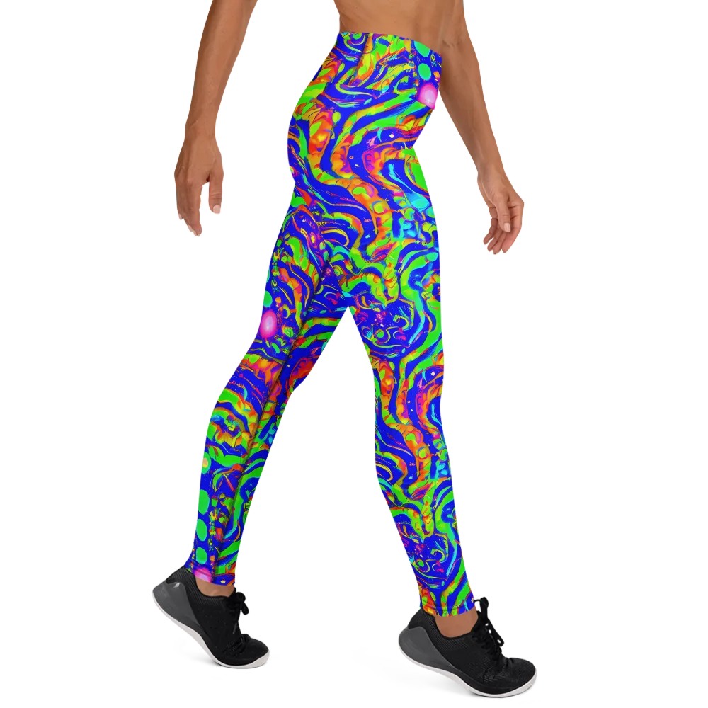 Fluoro Mirage on Yoga Leggings — Right