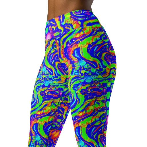 Fluoro Mirage on a Yoga Leggings