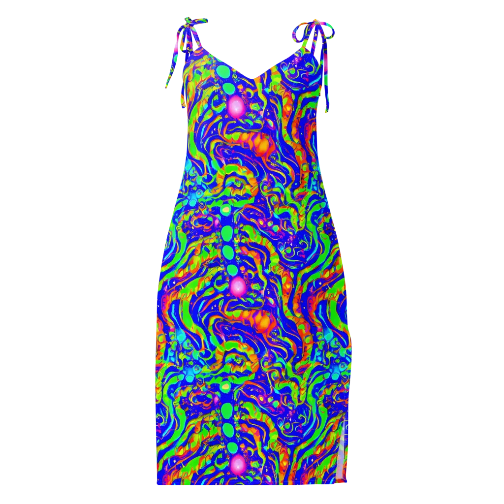Fluoro Mirage on Slip Dress — Front