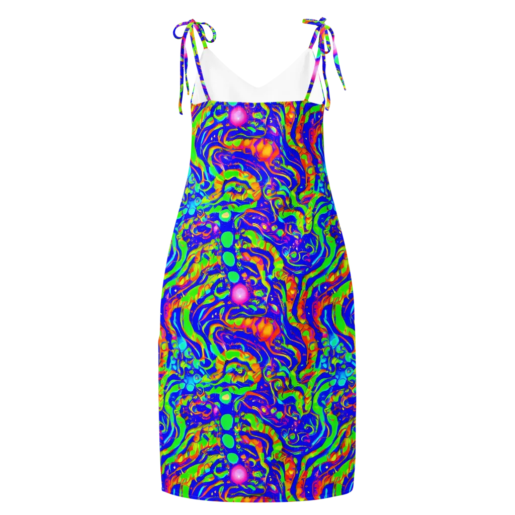 Fluoro Mirage on Slip Dress — Back