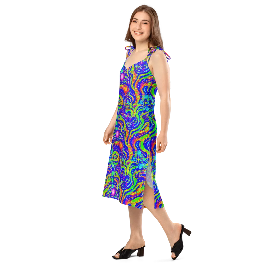 Fluoro Mirage on Slip Dress — Left Front