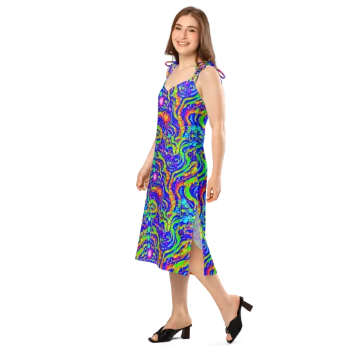 Fluoro Mirage on a Slip Dress