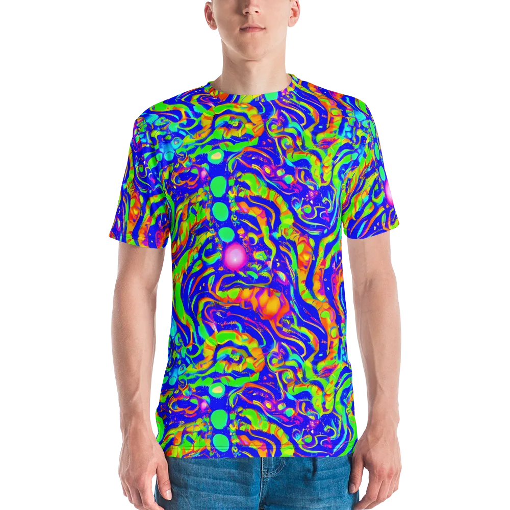 Fluoro Mirage on Men's Crew Neck T-Shirt — Front