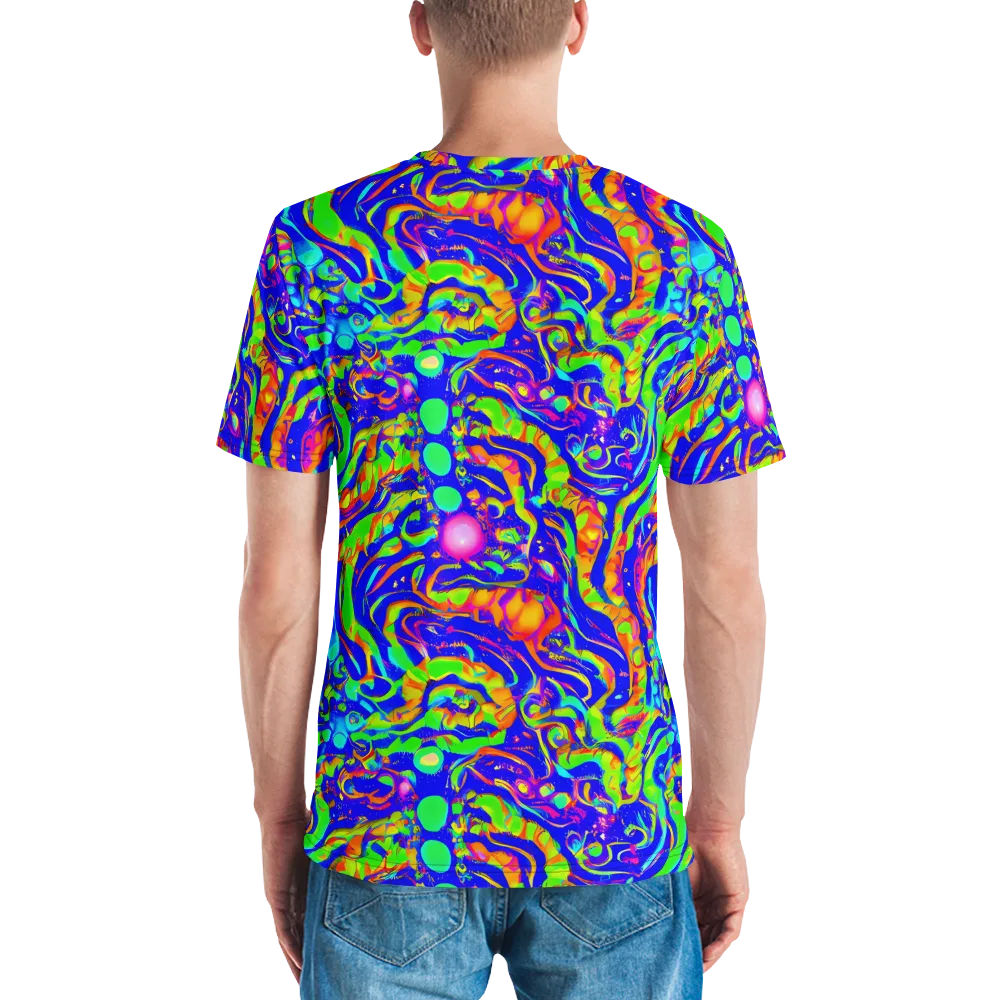 Fluoro Mirage on Men's Crew Neck T-Shirt — Back