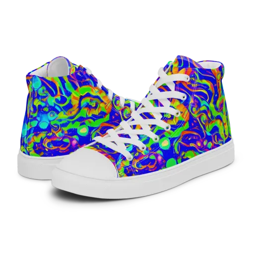 Fluoro Mirage on a Women's High Top Canvas Shoes