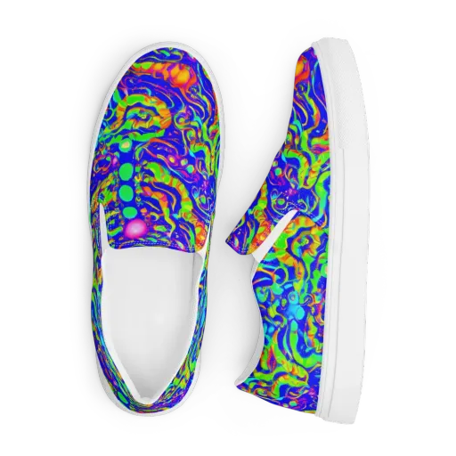 Fluoro Mirage on a Men's Slip-On Canvas Shoes
