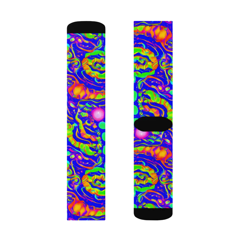 Fluoro Mirage on Socks — Right Sock