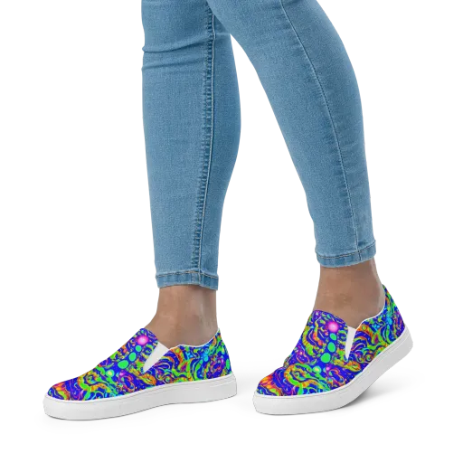 Fluoro Mirage on a Women's Slip-On Canvas Shoes
