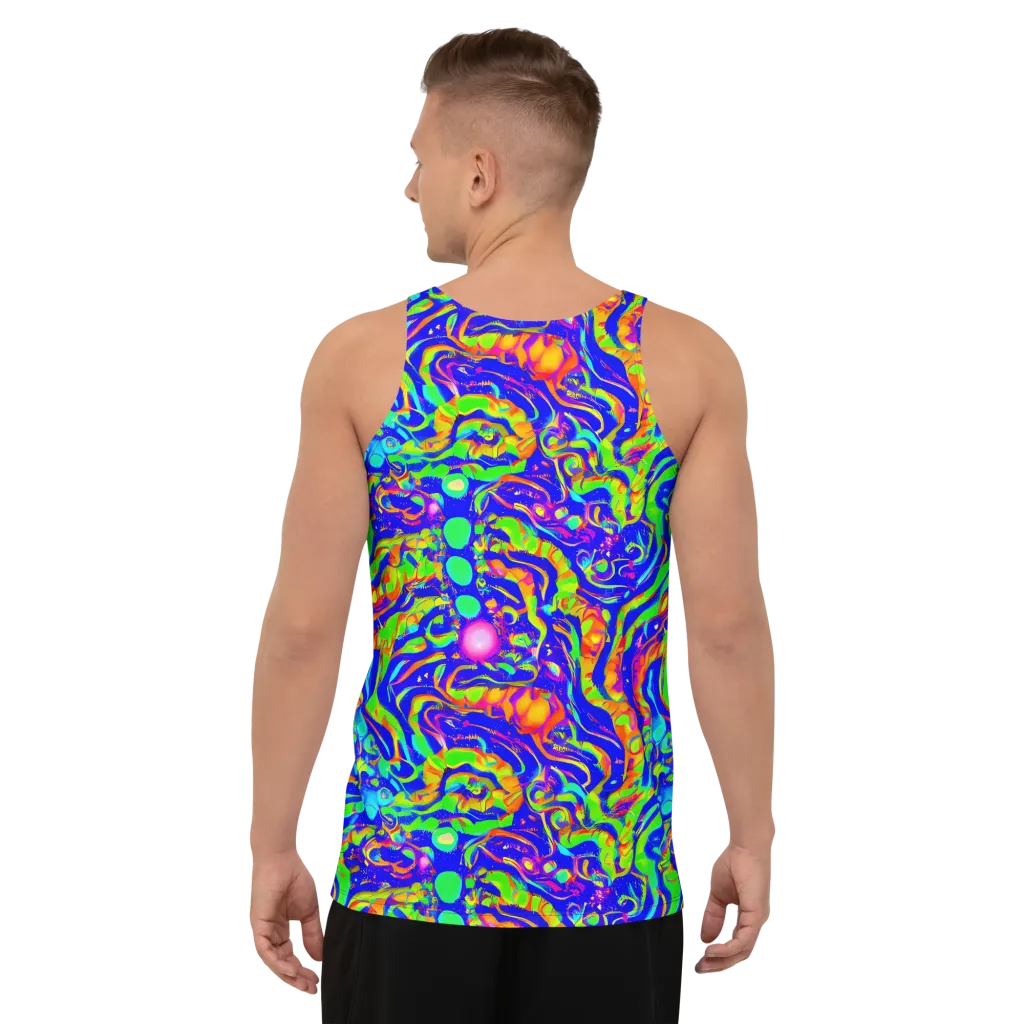 Fluoro Mirage on Men's Tank Top — Back