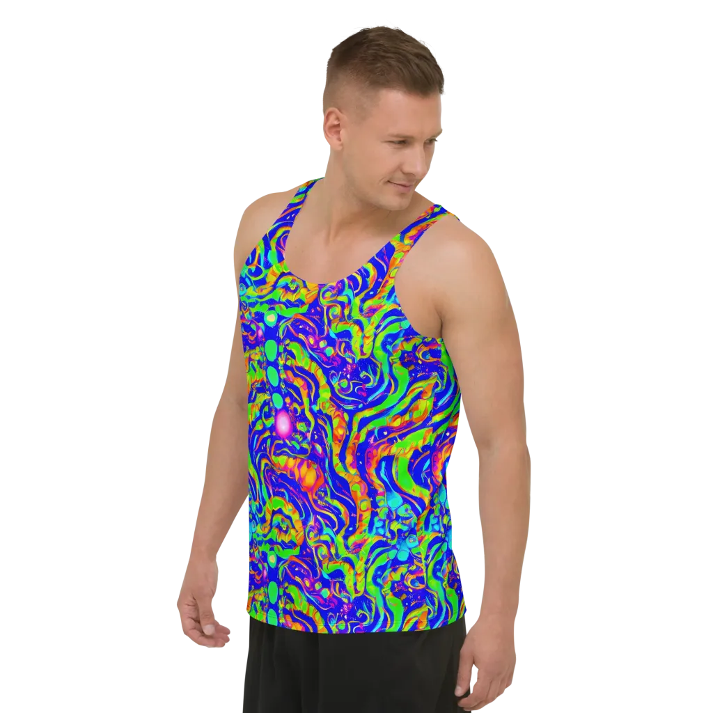 Fluoro Mirage on Men's Tank Top — Left Front