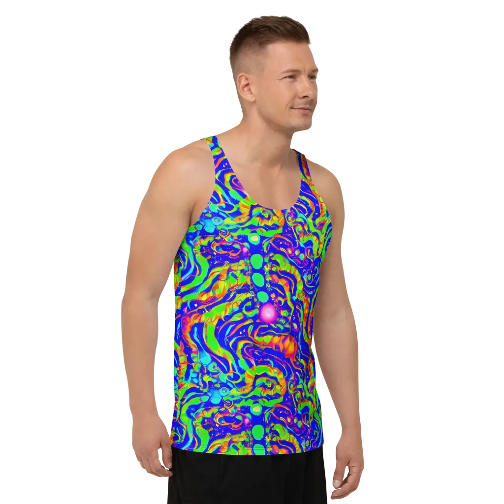 Fluoro Mirage on Men's Tank Top — Right Front