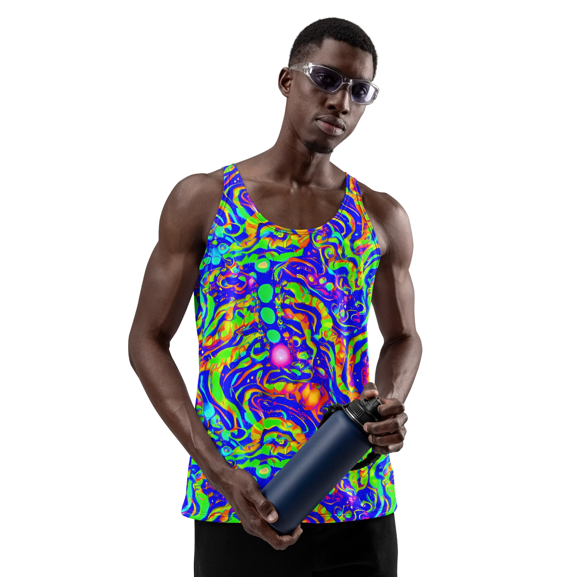 Fluoro Mirage on Men's Tank Top — Front