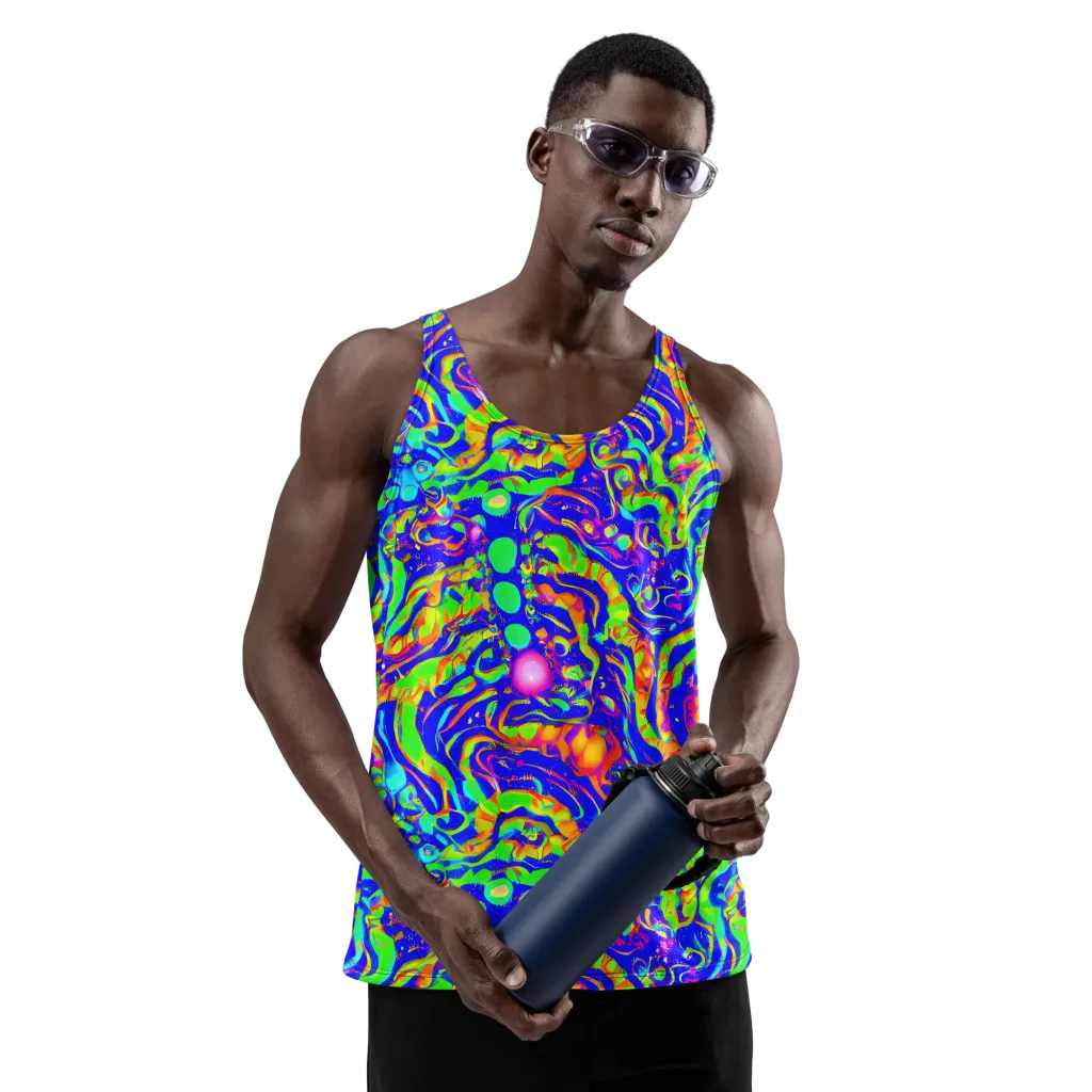 Fluoro Mirage on Men's Tank Top — Front