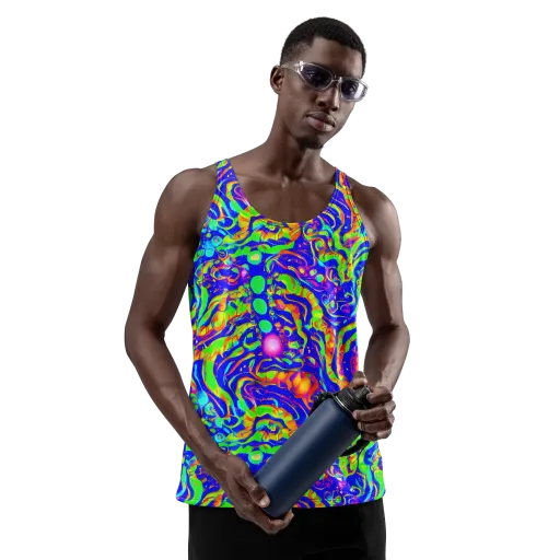 Fluoro Mirage on a Men's Tank Top