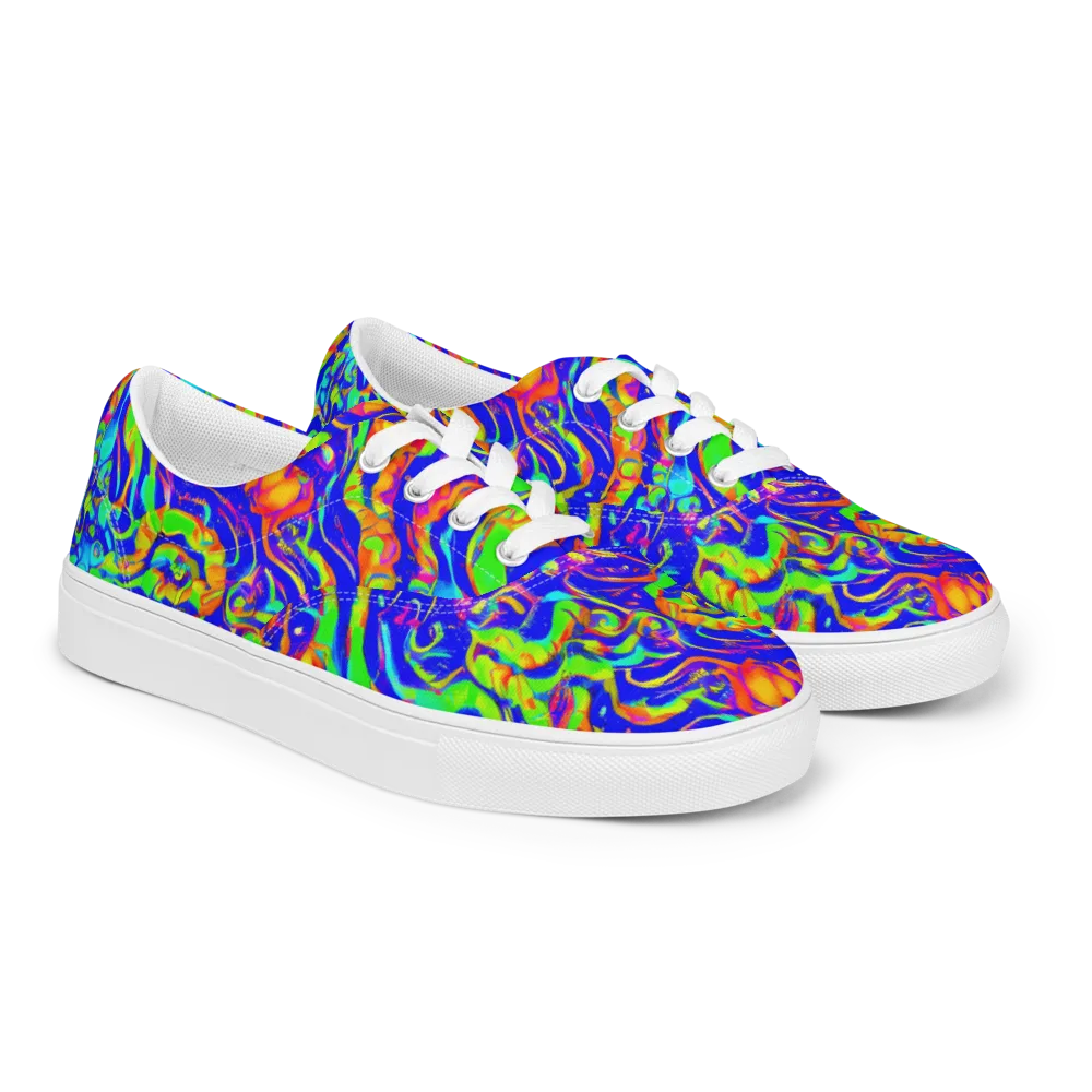 Fluoro Mirage on Men's Lace-Up Canvas Shoes — Right Front