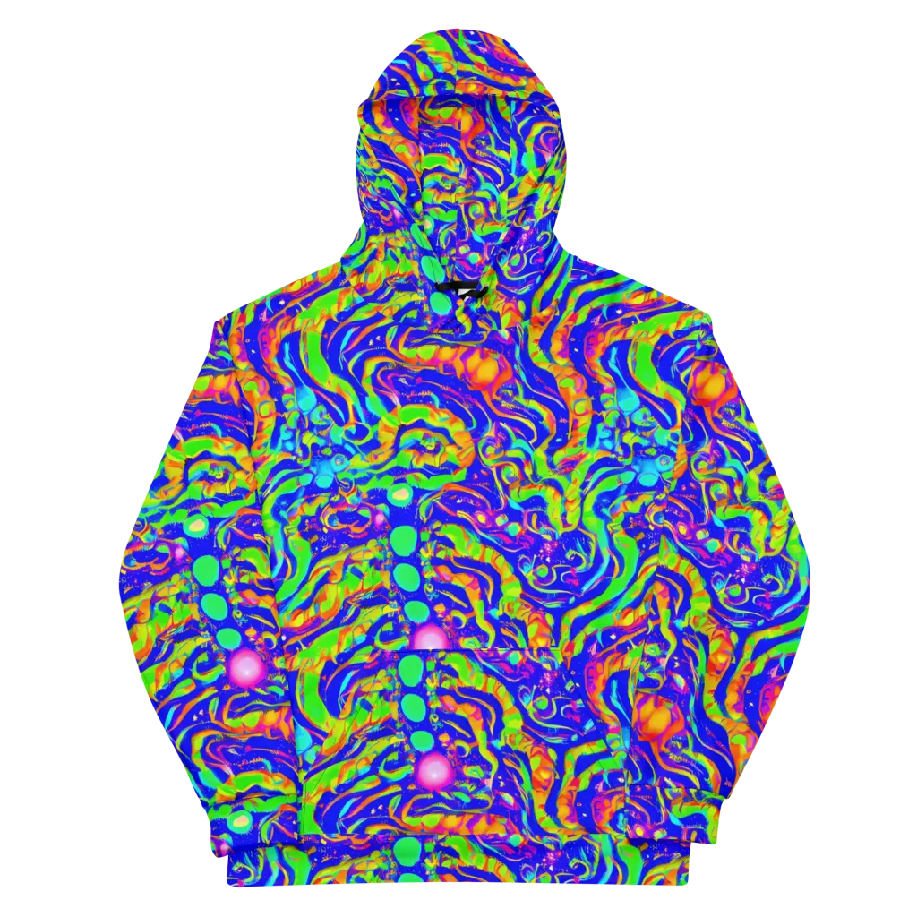 Fluoro Mirage on Cotton Hoodie — Front