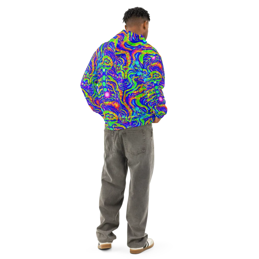 Fluoro Mirage on Cotton Hoodie — Back