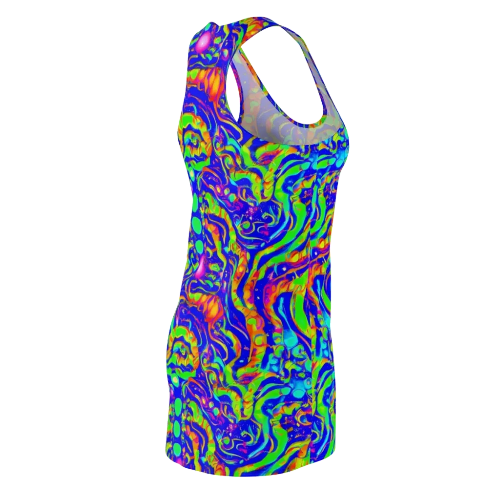 Fluoro Mirage on Racerback Dress — Back Side