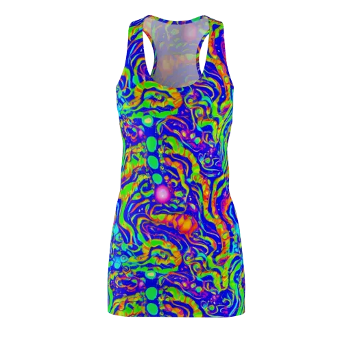 Fluoro Mirage on a Racerback Dress