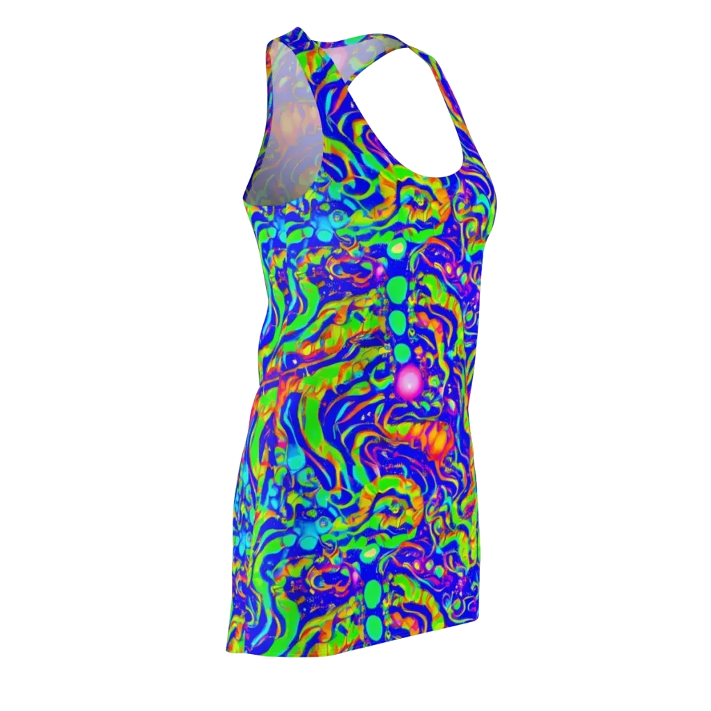 Fluoro Mirage on Racerback Dress — Front Side