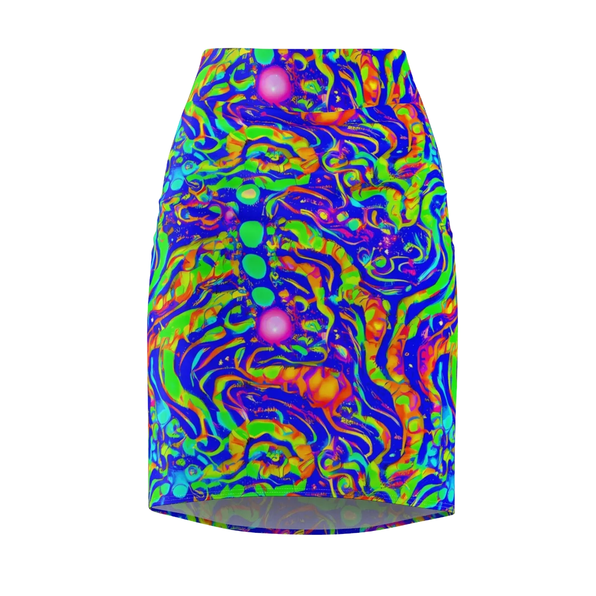 Fluoro Mirage on Pencil Skirt — Front