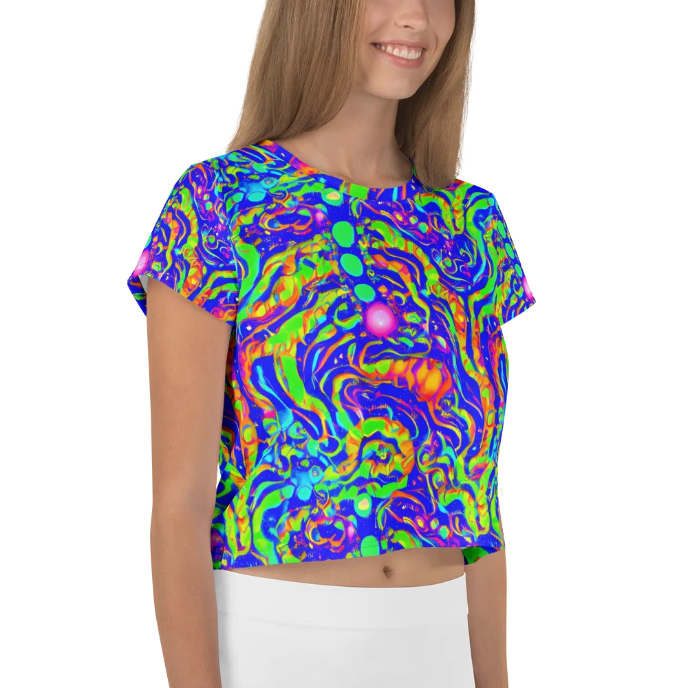 Fluoro Mirage on Crop Tee — Right