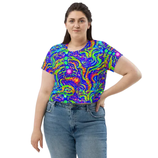 Fluoro Mirage on a Crop Tee