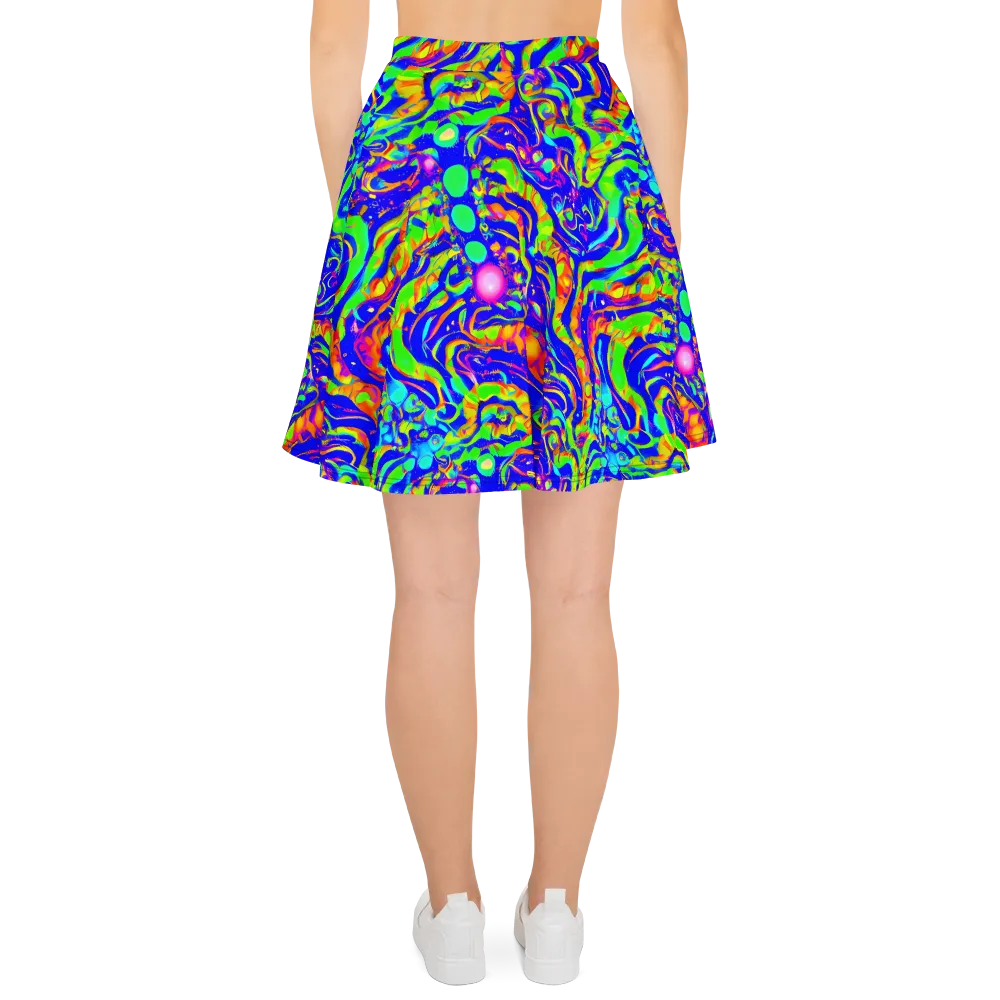 Fluoro Mirage on Skater Skirt — Back