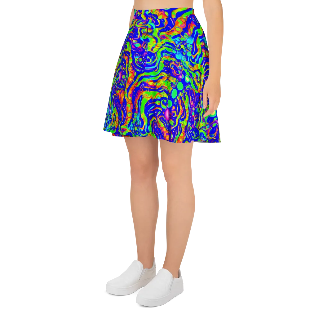 Fluoro Mirage on Skater Skirt — Left