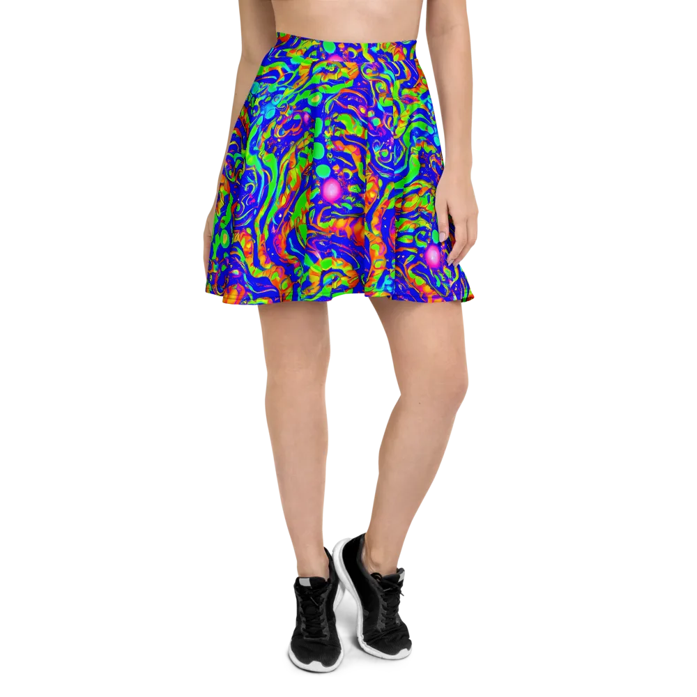 Fluoro Mirage on Skater Skirt — Front