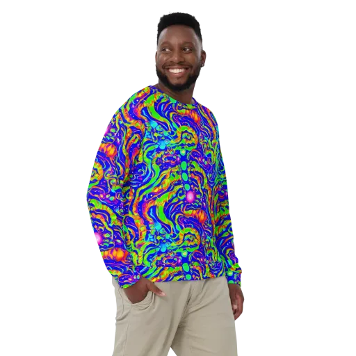 Fluoro Mirage on a Sweatshirt