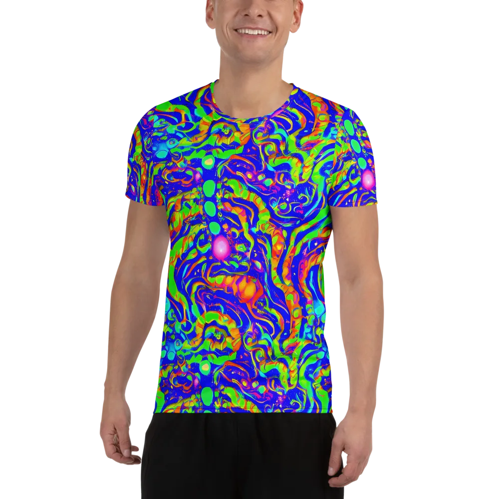 Fluoro Mirage on Men's Athletic T-Shirt — Front